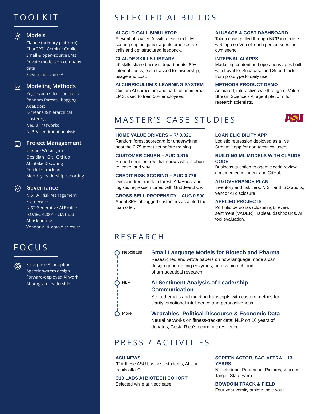 R&eacute;sum&eacute;, page 2 of 2